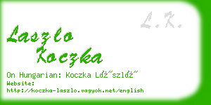 laszlo koczka business card